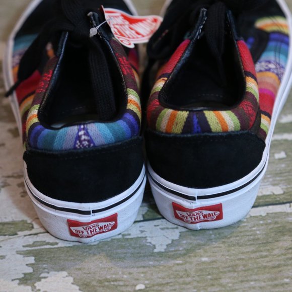 NWT VANS Aztec Blanket Black Suede Ward Low Shoes - Picture 4 of 5